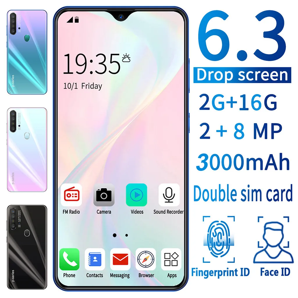 P37 8 ядерный экран 6,3 дюйма 2G+ 16G gps 3g разблокированный Android смартфон