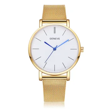 

GENEVE Mesh Watch Exquisite Womens Wrist Watch Fashion Bracelet Watches Classic Quartz Ladies Watch montre femme Reloj Mujer