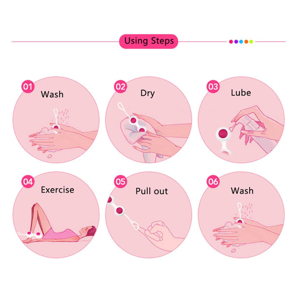 Safe Silicone Smart Ball Vibrator Kegel Ball Ben Wa Ball Vagina Tighten Exercise Machine Sex Toy