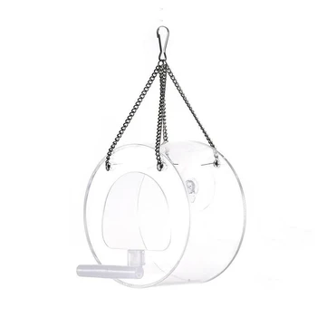 

Bird Feeder Outdoor Garden Seed Food Container Tree Hanging Box Acrylic Transparent Bird Squirrel Feeder Tray