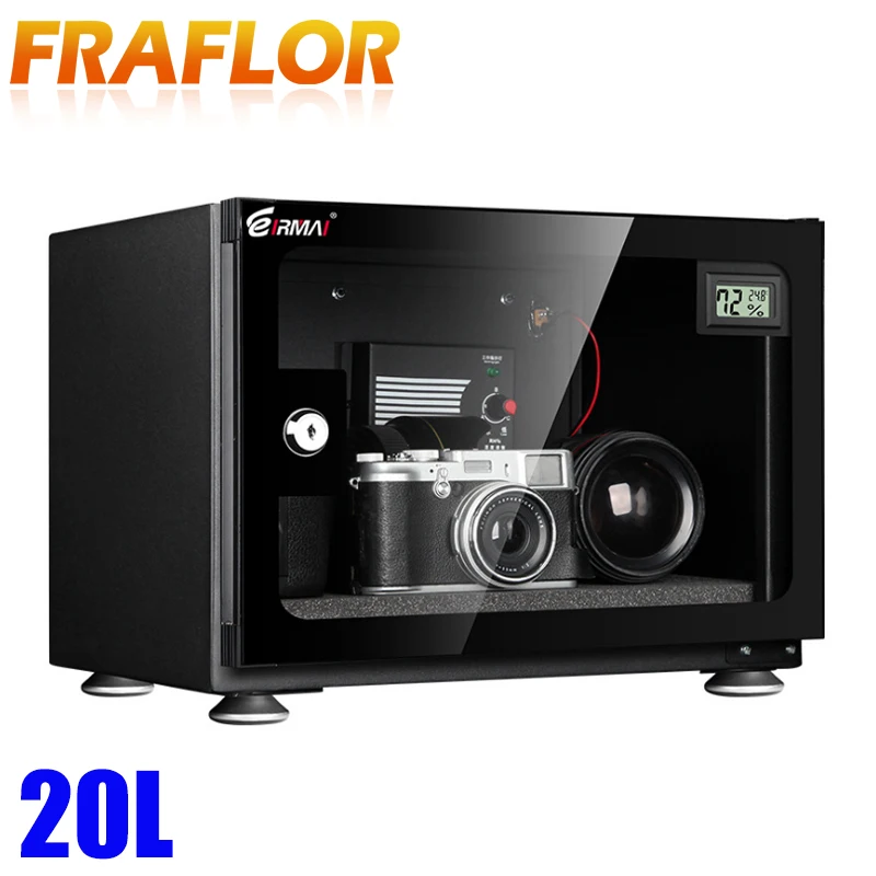 

Electronic Dry Cabinet 20L Automatic Control Humidity Dry Box Lens Semiconductor Dehumidifier LED Touch Screen Digital Display