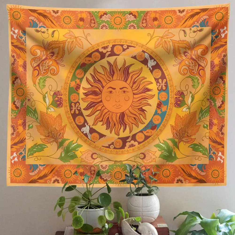 Burning Sun Tapestry Flower Vines Tapestries Vintage Floral Tapestry