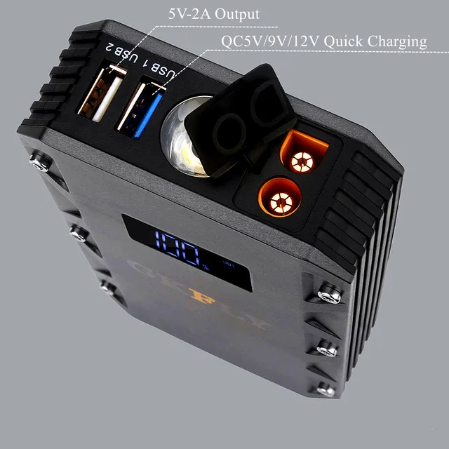 GKFLY Multi-function 1500A Starting Device 12V Car Jump Starter Power Bank Car Charger For Car Battery Booster Buster 4