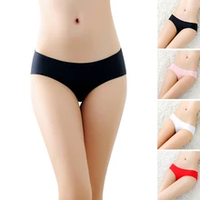 Новые бесшовные трусы, одноцветные удобные женские трусики, женское нижнее белье с низкой посадкой, сексуальное нижнее белье, трусы
