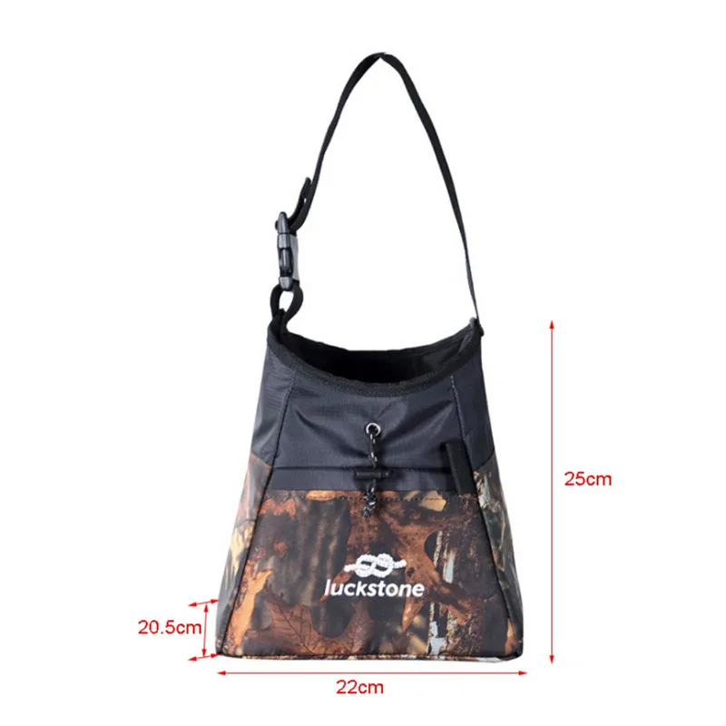 

Rock Climbing Chalk Bag No Leak Strawstring Bag with Adjustable Belt and Carabiner for Climbing/Gymnast/Weight Lifting