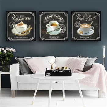 

Vintage Kitchen Coffee Posters and Prints Canvas Painting Print Pictures Kitchen Bars Cafe Decor No Frame cuadros decoracion