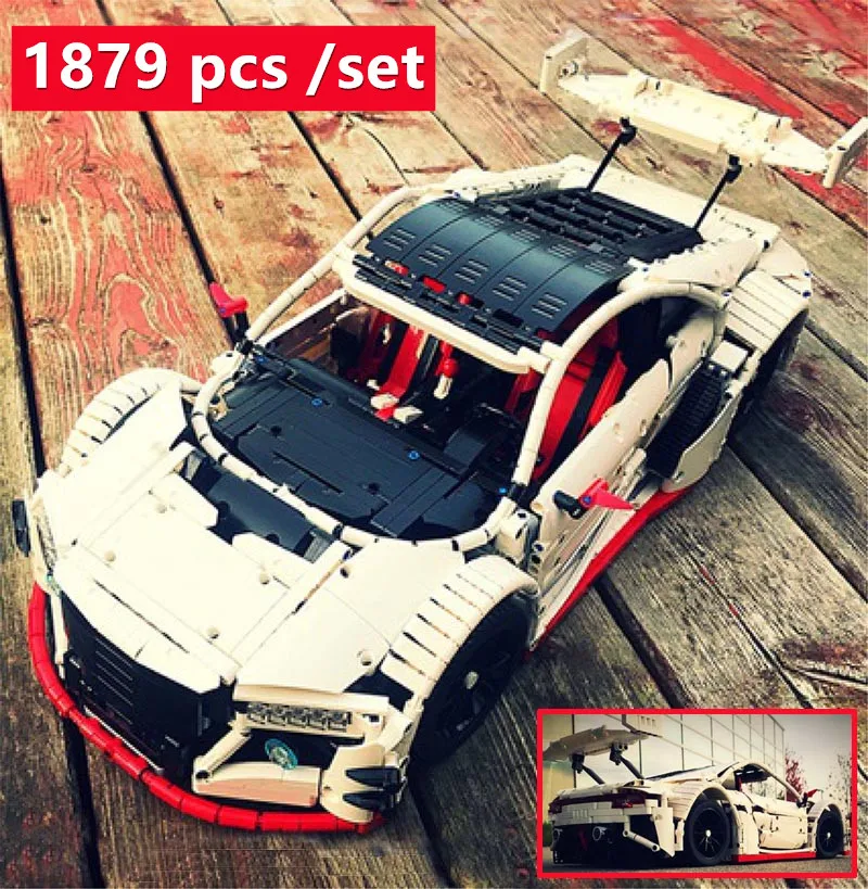 MOC Acura nsx GT спортивный автомобиль MOC-10858 Мощность мотора функции подходят технологические строительные блоки кирпичи игрушки ребенок diy подарок - Цвет: without motor part