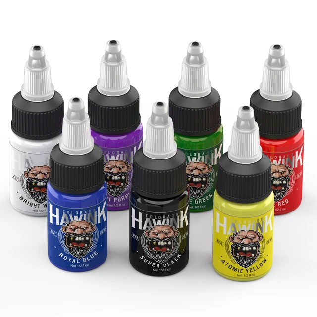 Hawink 7 Color Professional 15ml Body Art Tattoo Ink - China Tattoo Tools  and Tattoo Accessories price