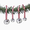 HUADODO 6Pcs Sliver Jingle Bells Christmas bell Pendants Ornaments for Christmas Decorations New Year Party Kids Toys 4
