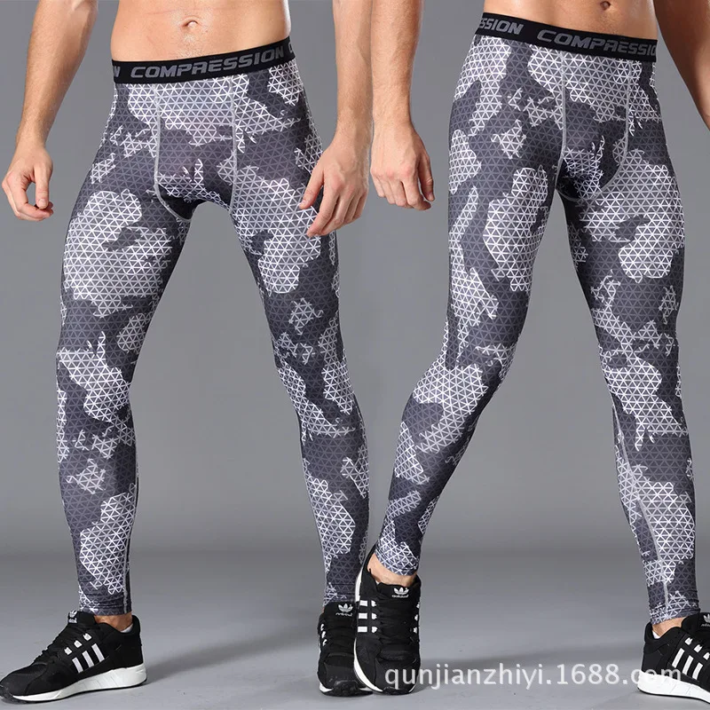 

Currently Available Camouflage Pants Fitness Pants Men's Elasticity Quick-Dry Athletic Pants Running Riding Basketball Exercise