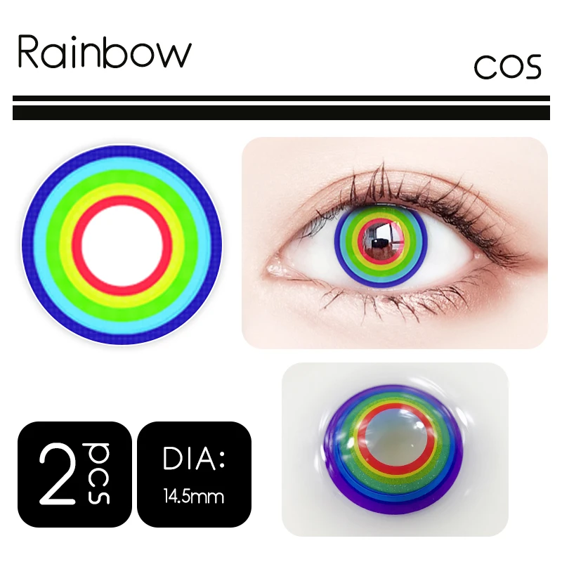OVOLOOK 1 пара (2 шт.) 10 тон Косплэй контактные линзы Цвет ed для глаз Хэллоуин Макияж