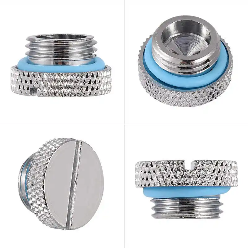 Brass G1/4 Thread Water Stop Plug Water Cooling Plug Fittings Connector for Computer PC Cooling System