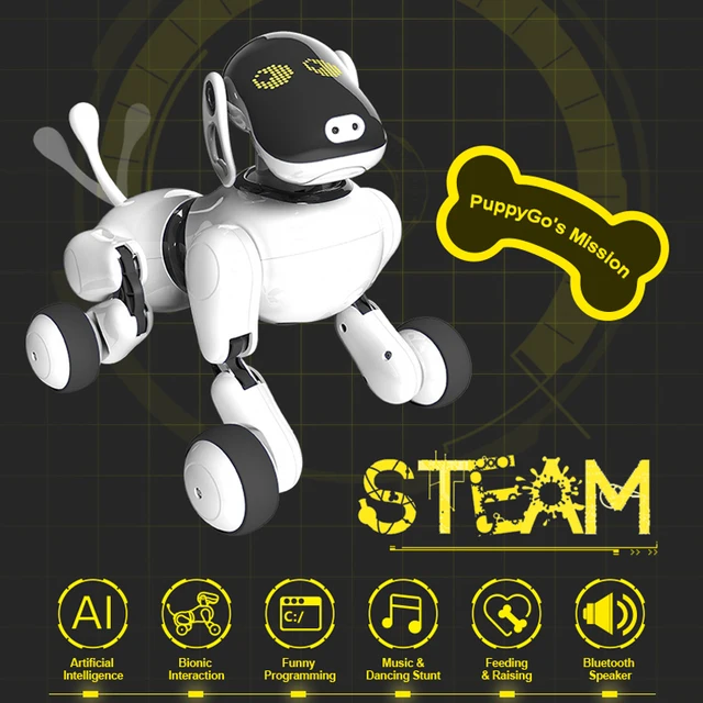 HeLICMax AI  Robot Dog AI Electronic Pet Mobile APP manipulation Bluetooth Connect Speaker Multi-function Kids Toy Intelligent