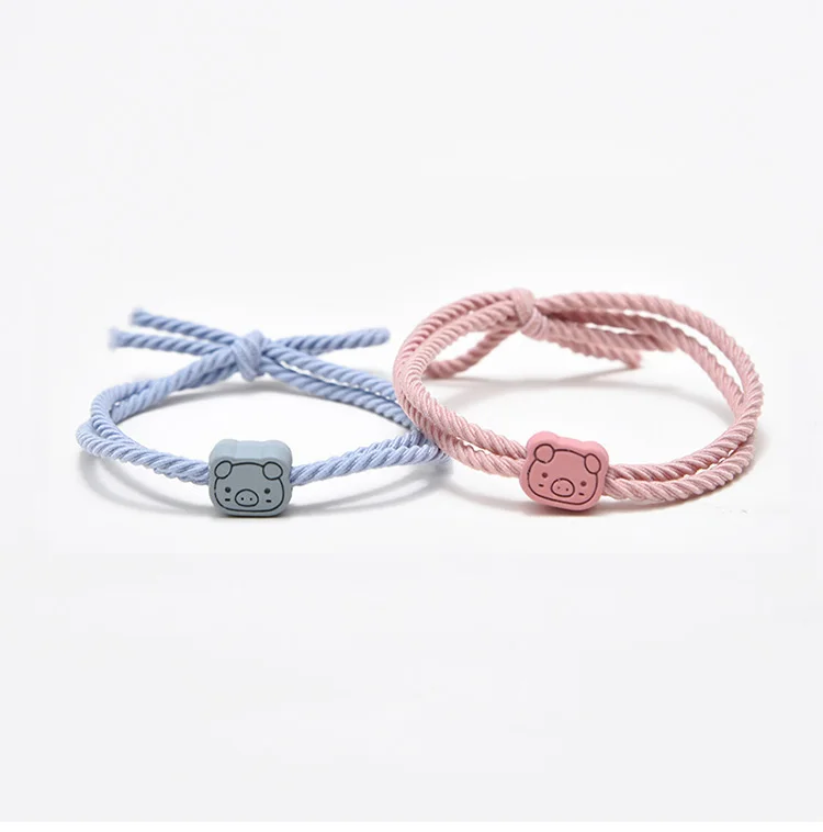 EBEN-EZER 2 шт. \ Комплект с изображением милой свинки для головы Парные браслеты
