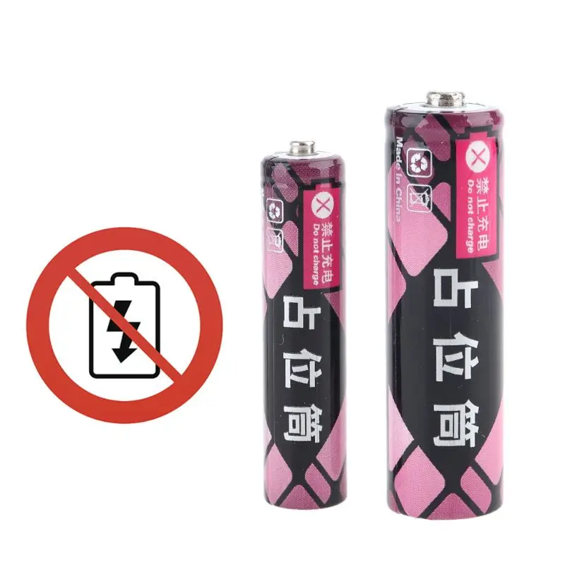 

Universal 1Pc No Power 14500 AA AAA 10440 Size Dummy Fake Battery Shell Placeholder Cylinder Conductor for Modification