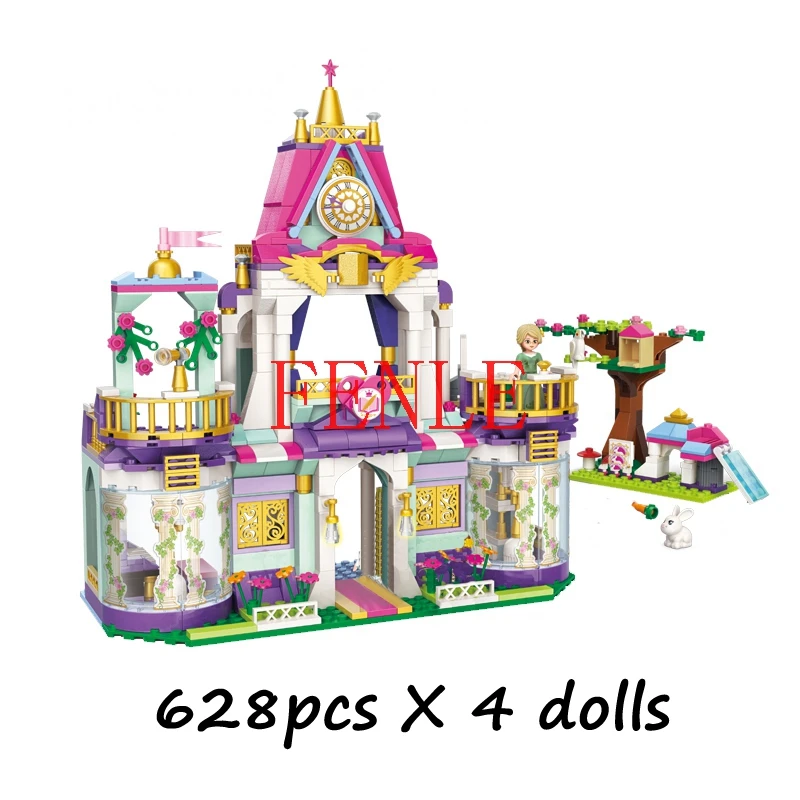 Building Block Girls Friends Princess Leah Royal Wisdom School 4 Figures 628pcs Educational Bricks Toy For Girl-No Box | Игрушки и хобби