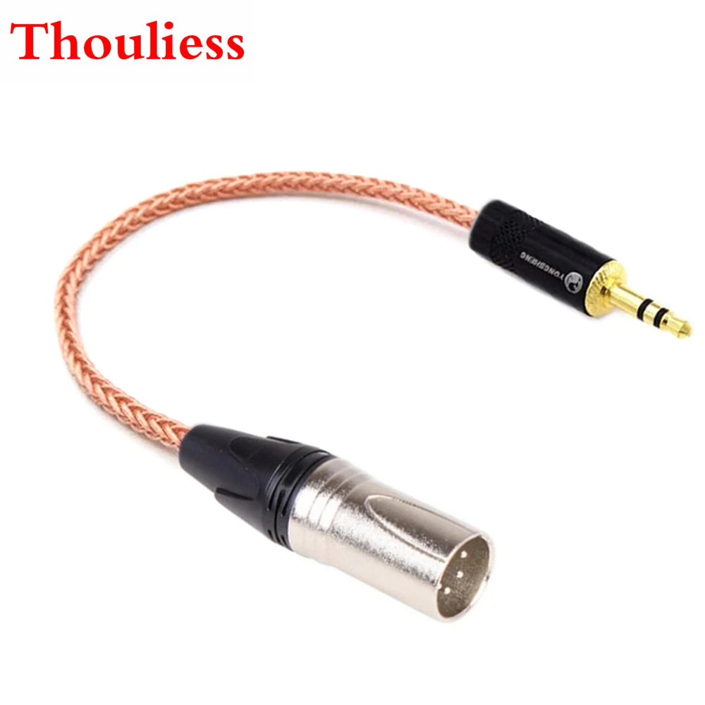 

Thoulies HIFI-DIY Single Crystal Copper 3.5mm Stereo Male to 4pin XLR Balanced Male Audio Adapter Cable 3.5 to XLR Male to Male
