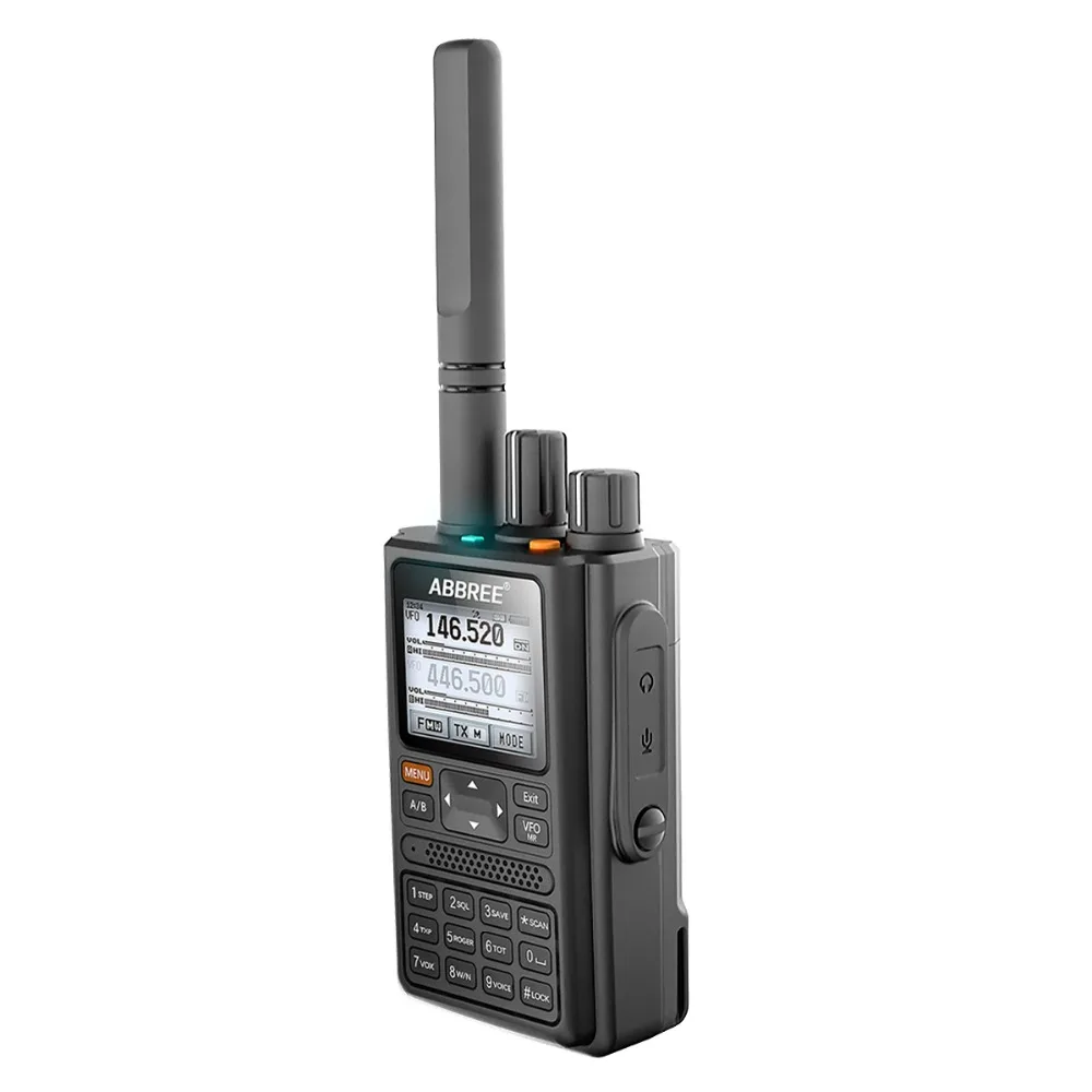 ABBREE AR-F8 gps 6 полос(136-520 МГц) 8 Вт 999CH VOX DTMF SOS lcd цветной дисплей Любительская ветчина двухсторонняя рация