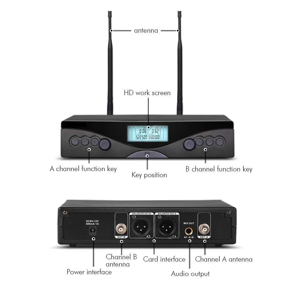 G320AM Беспроводная микрофонная система Профессиональный UHF автоматический ручной микрофон с регулируемой частотой 100 м прием