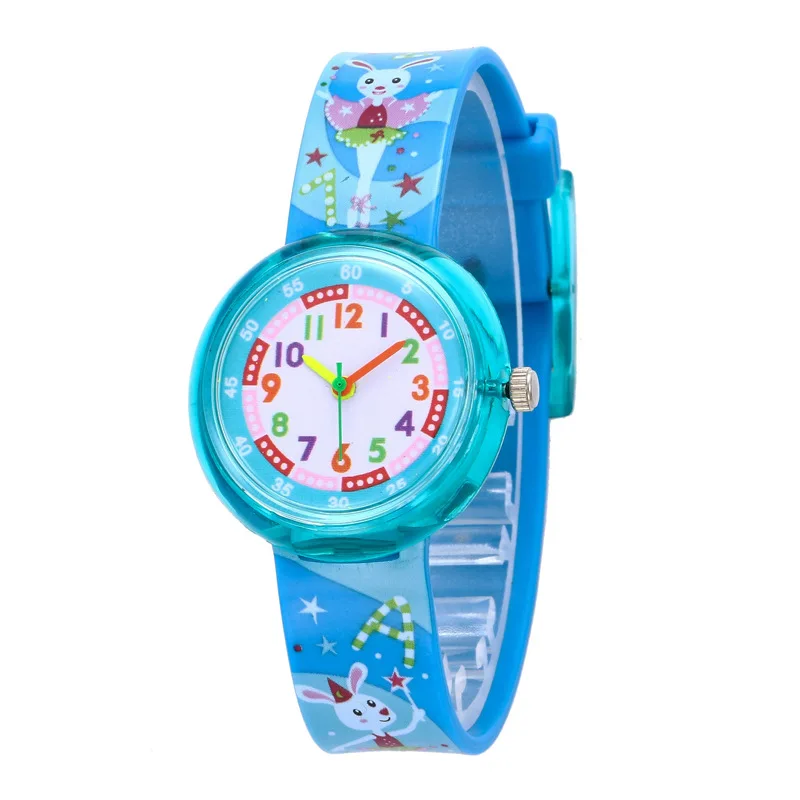Montre Enfant Fille Dessin Animé Cadran Numérique 3D Bracelet En