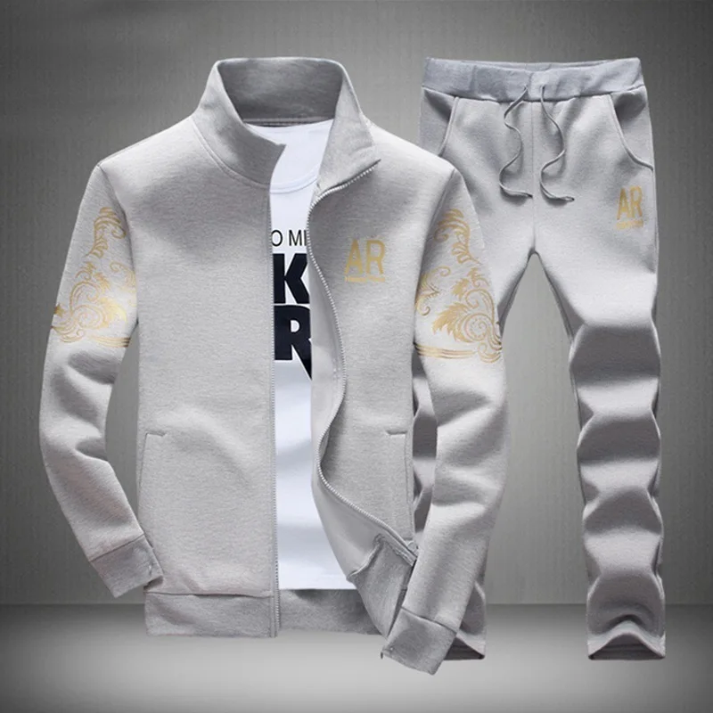 US Size Outfit Brand Tracksuit Set 2 Piece Zipper Sweatshirt + Sweatpants Sweat Suit Set Casual Autumn Tracksuit Men Outfit 2020 US Size Outfit Brand Tracksuit Set 2 Piece Zipper Sweatshirt + Sweatpants Sweat Suit Set Casual Autumn Tracksuit Men Outfit 2020