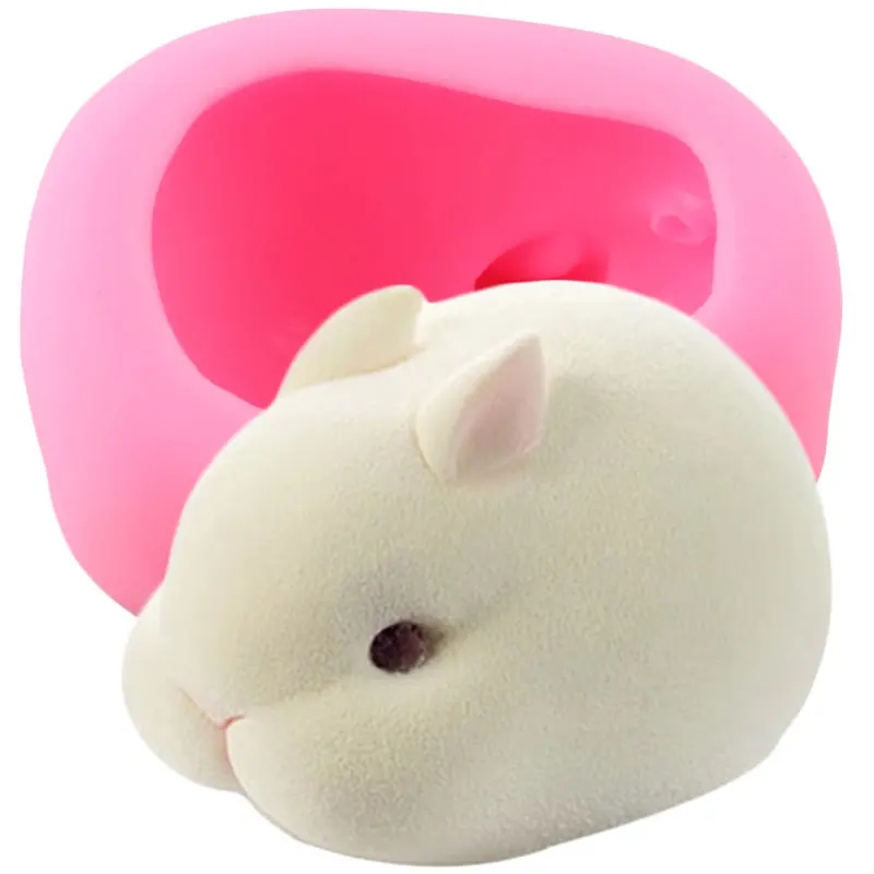 3D мультфильм Пасхальный кролик формы силиконовые мусс конфеты мороженого Форма