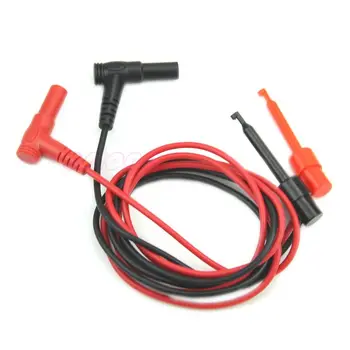 

New 1Pair Banana Plug To Test Hook Clip Probe Cable Fr Multimeter Test Equipment