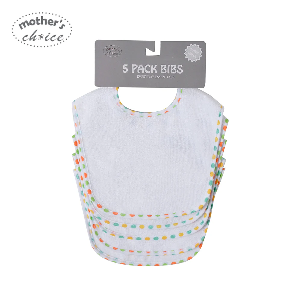 

Newborn Baby 5 Pack Bibs Set One Day Change One Baby Burp Clothes For 0-12 Month Boy Girl Brand New Daily Bibs