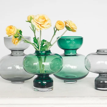 

NORDIC LUXURY TRANSPARENT SHAPED HYDROPONIC GLASSVASE FLOWER ARRANGEMENT HANDICRAFT DECORATION MODERNHOME DECORATION ACCESSORIES