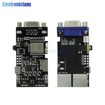 

VGA32 V1.4 Controller PS/2 Mouse and Keyboard Controller Graphics Library Game Engine and ANSI / VT Terminal Module for ESP32