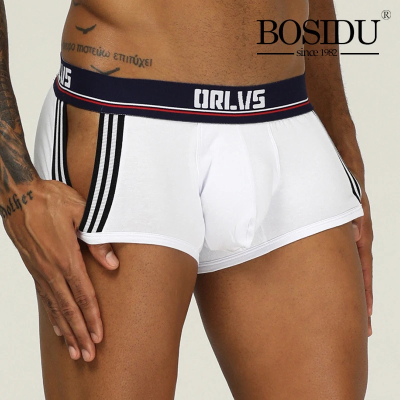 

2019 1pcs Sexy Design Men Cutton Boxer Comfortable Male Underwear Breathable Men's Boxer Pure Solid Panties