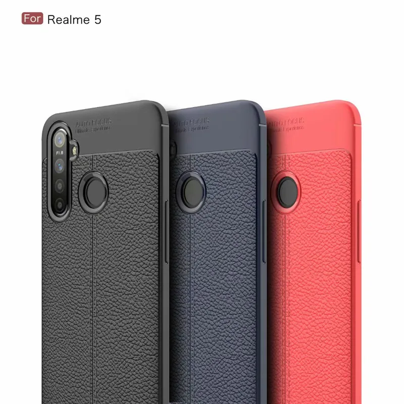 Realme5 ТПУ чехол для Oppo Realme 5 задняя крышка тонкий мягкий бронезащитный экран