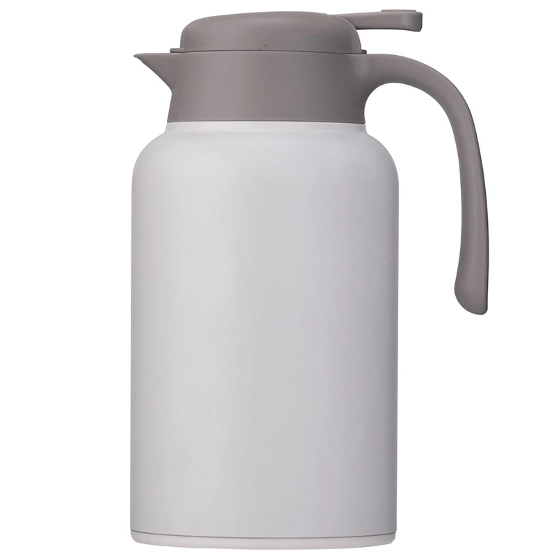 

Thermal Coffee Carafe Stainless Steel - Heavy Duty, 24Hr Lab Tested Heat Retention, 2 Liter 68Oz Insulated Coffee Thermos, Water