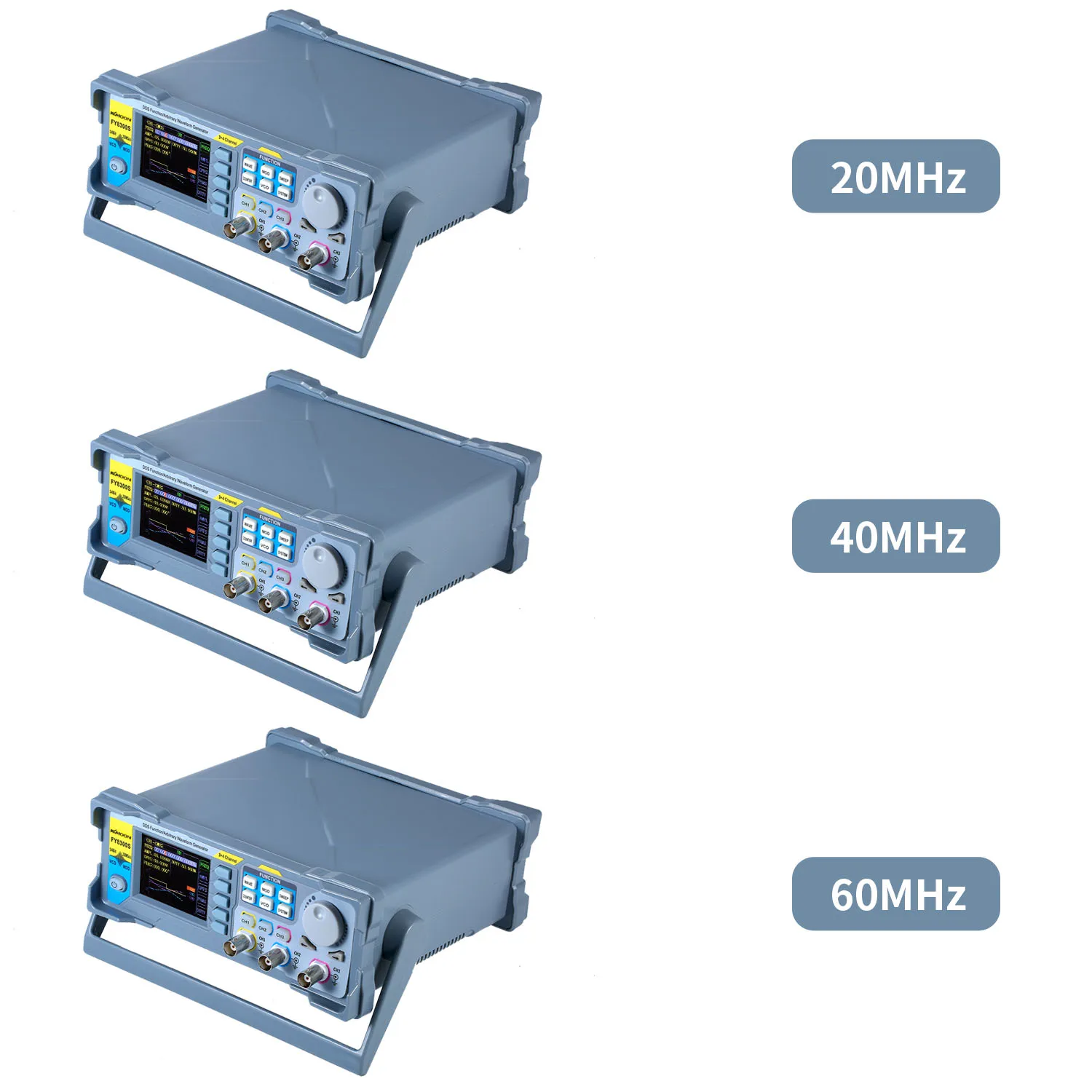 KKmoon FY8300S-60M трехканальный DDS генератор сигналов функция генератор 250MSa/s DDS генератор частоты частотомер