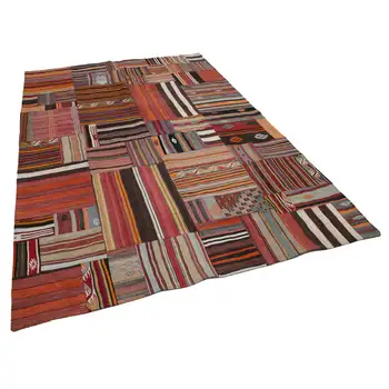 

202x301 Cm Multicolor Handmade Rugs Patchwork Rug-7x10 Ft