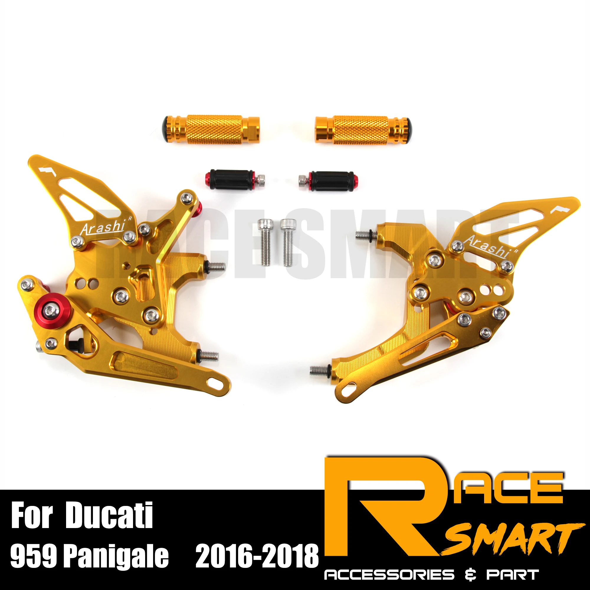 Для Ducati 959 Panigale- CNC Регулируемые задние Подножки подножки педали аксессуары для мотоциклов