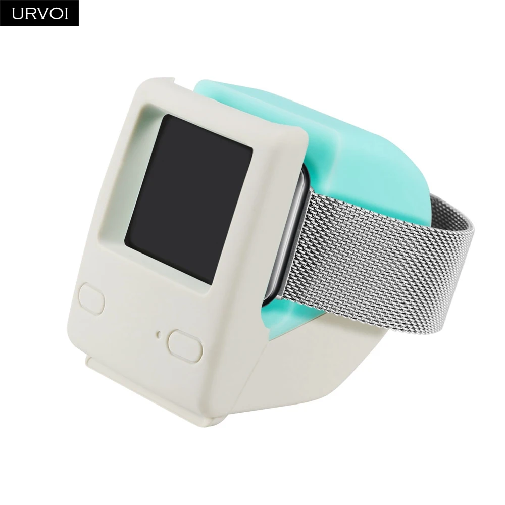 URVOI держатель для apple watch series 4 3 2 1 Подставка для часов 4 тумбочка для ремонта ПК домашняя зарядная док-станция для Macintosh дизайн - Цвет: Mint Green