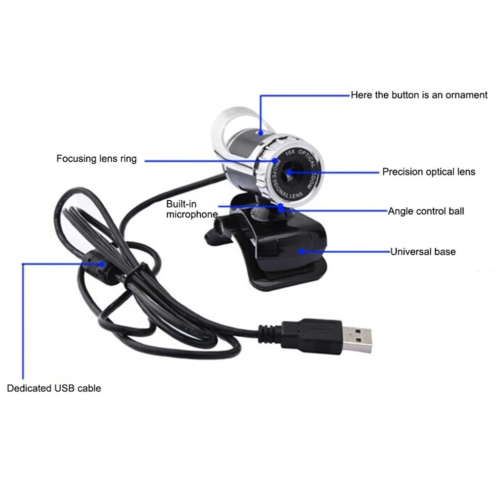 USB веб-камера, веб-камера HD 300 мегапиксельная камера для ПК с микрофоном, микрофон для Skype для Android tv, вращающаяся Компьютерная камера
