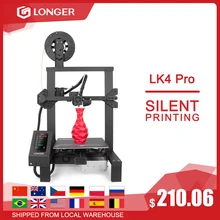 LONGER-Impresora 3D de alta precisión LK4 Pro, dispositivo de impresión 3D de código abierto, pantalla táctil a todo Color de 4,3 pulgadas, completamente de Metal