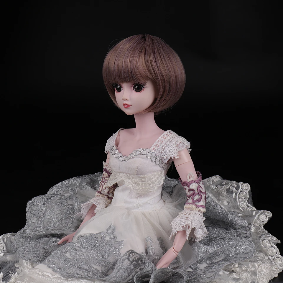 Cataleya BJD парик 1/3 1/4 короткие черные прямые и кудрявые челки волос Высокая температура волокна для куклы