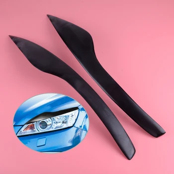 

beler Black Fiberglass Headlight Eyebrows Eyelids Shell Cover Fit For Ford Focus MK2 Facelift 2008 2009 2010