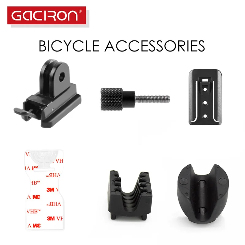

GACIRON Universal HandleBar Mount Road Bicycle light Bike lamp accessories 3M Stickers/ Base/ Screw Nuts