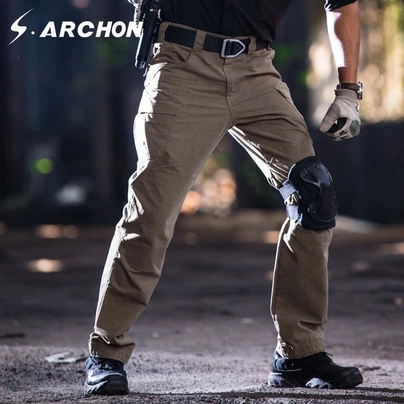 

M3 Cotton Waterproof Army Cargo Pants Men Casual Large Pocket Breathable Military Pants Elastic Waist Tactical Trousers