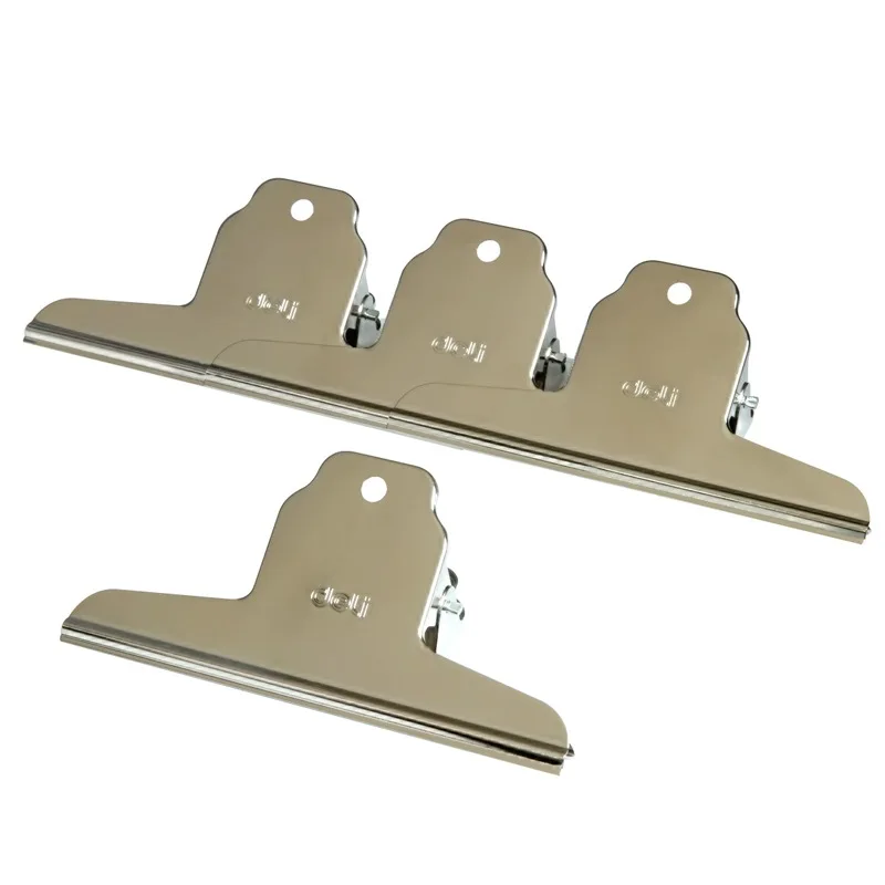 Deli 4pcs 145mm Yamagata Bill Ticket Clip Board Financial Metal Office Supplies Large Material Oficina | Канцтовары для офиса и