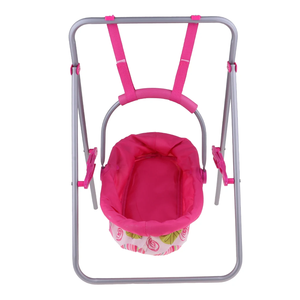 Reborn Doll Baby Toddler Furniture Toy Baby Carrier - ABS Plastic Simulation Cradle Swing Playset for MellChan Doll Accessories