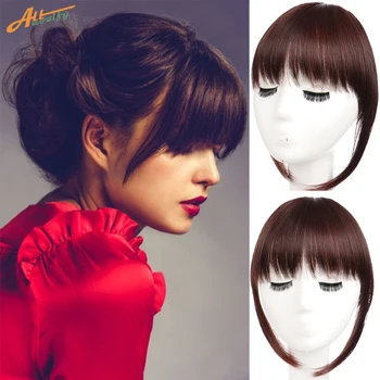 

Allaosify Bangs hair Synthetic high temperature fiber bangs Two bb clips Oblique bangs with sideburns Bangs wig for women
