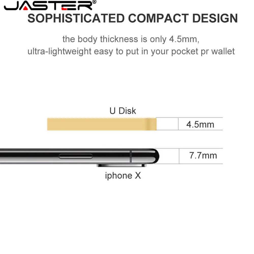 JASTER Usb флеш-накопитель металлический водонепроницаемый мини-ключ DIY логотип лазер 4 ГБ 8 ГБ 16 ГБ 32 ГБ флеш-накопитель usb 2,0 карта памяти подарок