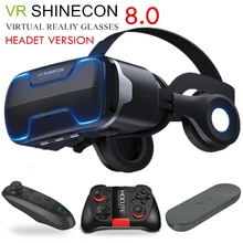 G02ED VR shinecon 8,0 стандартная версия и версия гарнитуры Виртуальная реальность 3D VR очки гарнитура для шлема Опциональный Контроллер