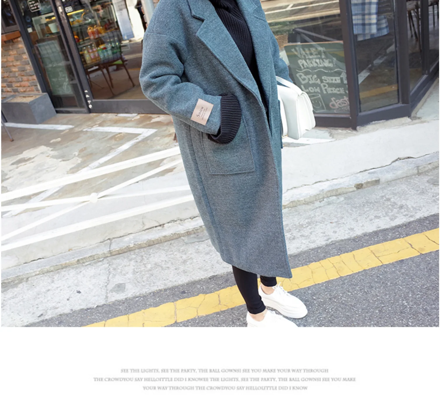 Short-height Woolen Jacket Women's Autumn And Winter Coat Women's Korean-style Woolen Cloth Students Loose-Fit
