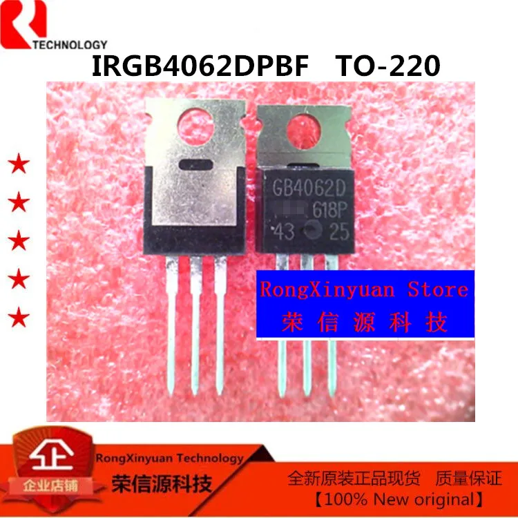 IRGB4062DPBF TO-220 100%new imported original GB4062D IRGB4062D IRGB4062 INSULATED GATE BIPOLAR TRANSISTOR IGBT diode 600V 48A |